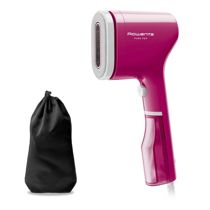 Plancha de vapor vertical – Rowenta Pure Pop DR2023, 1300 W, 20 g/min, 70 ml, Rosa