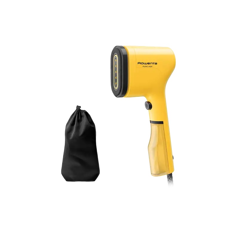 Plancha de vapor vertical – Rowenta Pure Pop DR2026D1, 1300 W, 20 g/min, 70 ml, Amarillo