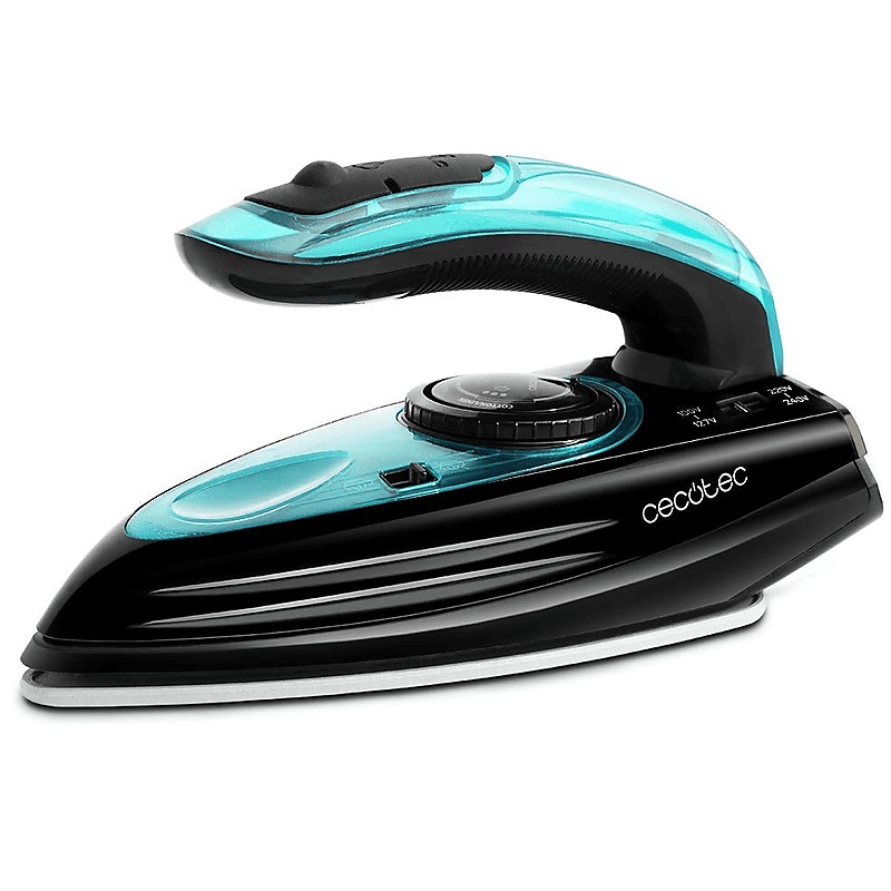 Plancha de vapor de viaje – Cecotec GoForce 8000 Folding Titanium, 1200 W, 53 g/min, Negro