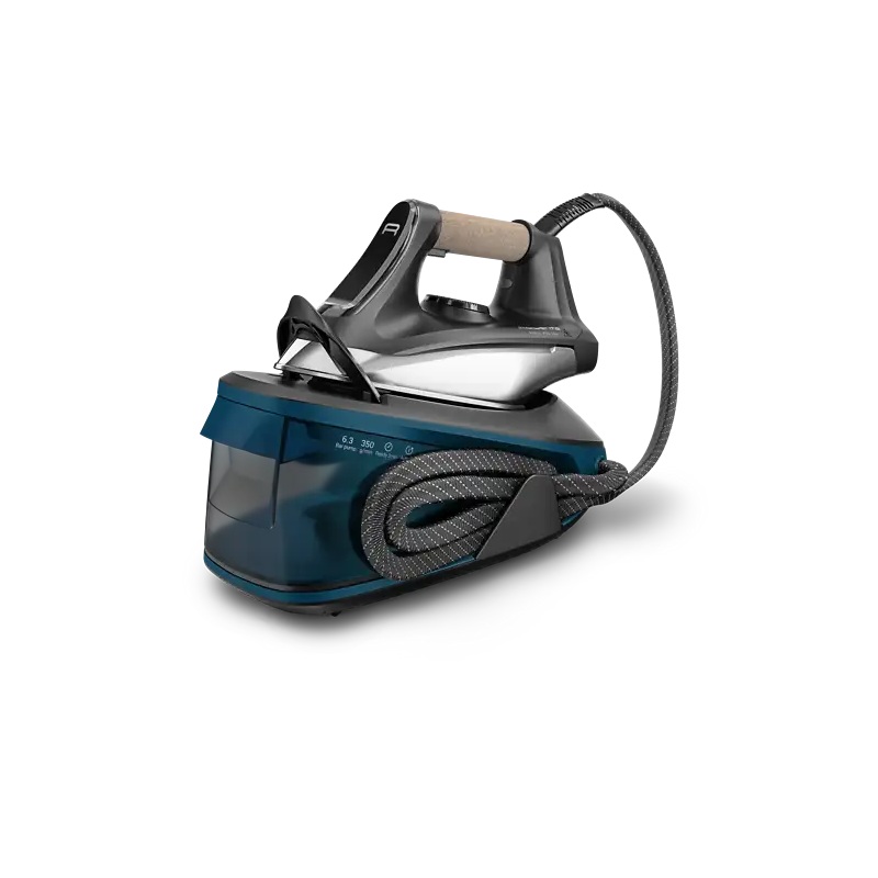 Centro de planchado – Rowenta VR7444, 2400 W, 350 g/min, 6,5 bar, Azul